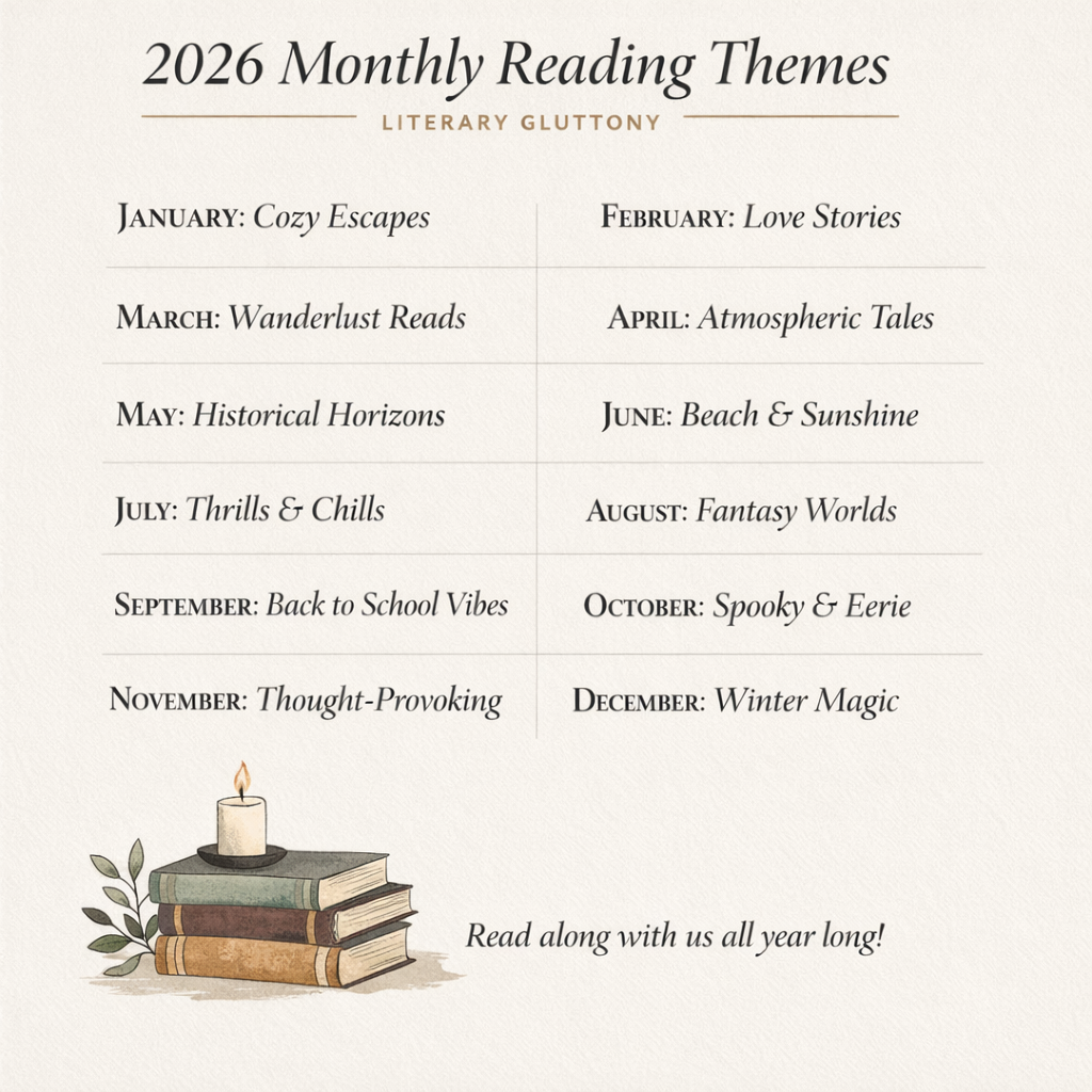 A Year of Intentional Reading: Literary Gluttony’s 2026 Monthly Themes – literary gluttony